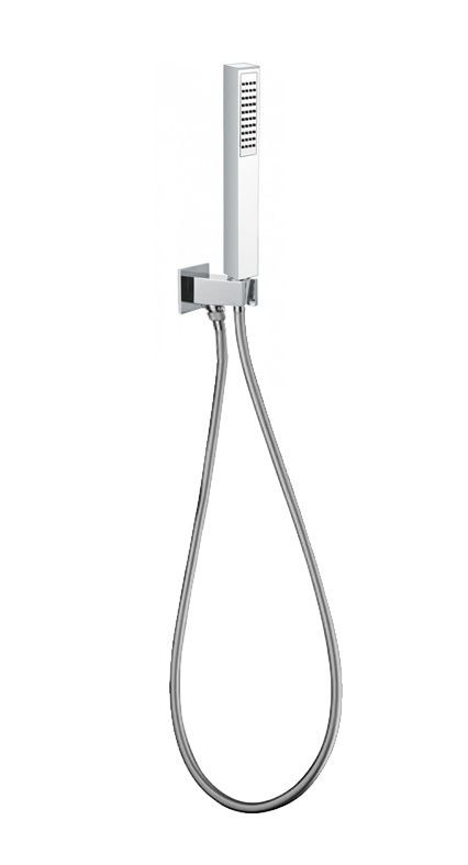 Fiore Kube, shower set: hand shower, shower hose, holder with drain, color gold