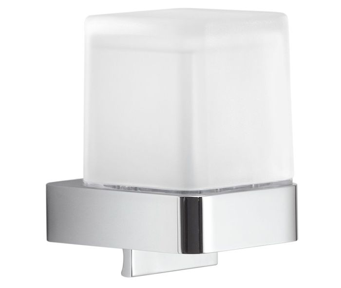 Gedy Giava, square-shaped wall-mounted glass dispenser, chrome color