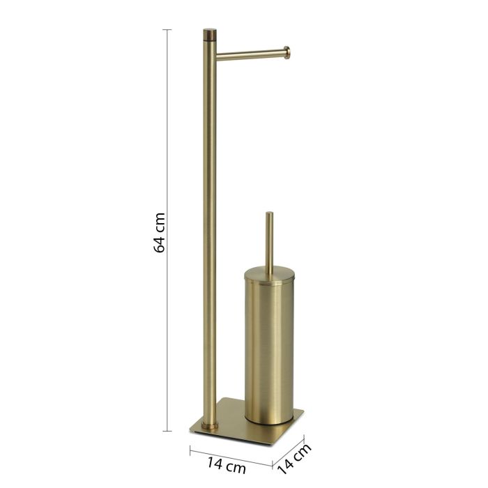 Gedy Trilly, stand: paper holder/metal ruff, color matte gold