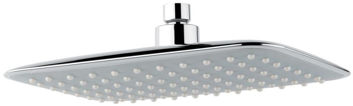 Emmevi, rectangular overhead shower head. 257*188 mm. ABS. Grey, chrome color