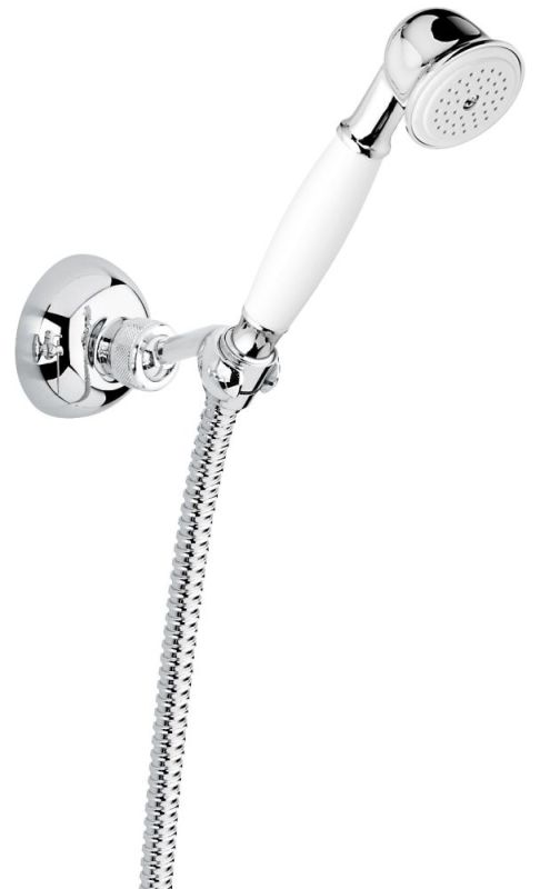 Emmevi, hand shower 110: shower head, hose, fasteners, chrome color