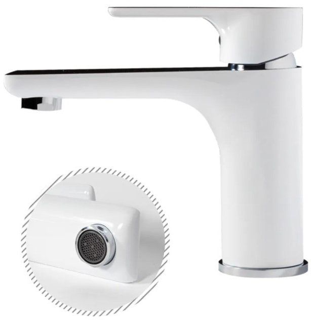 Washbasin mixer Grocenberg GB2009 White Chrome