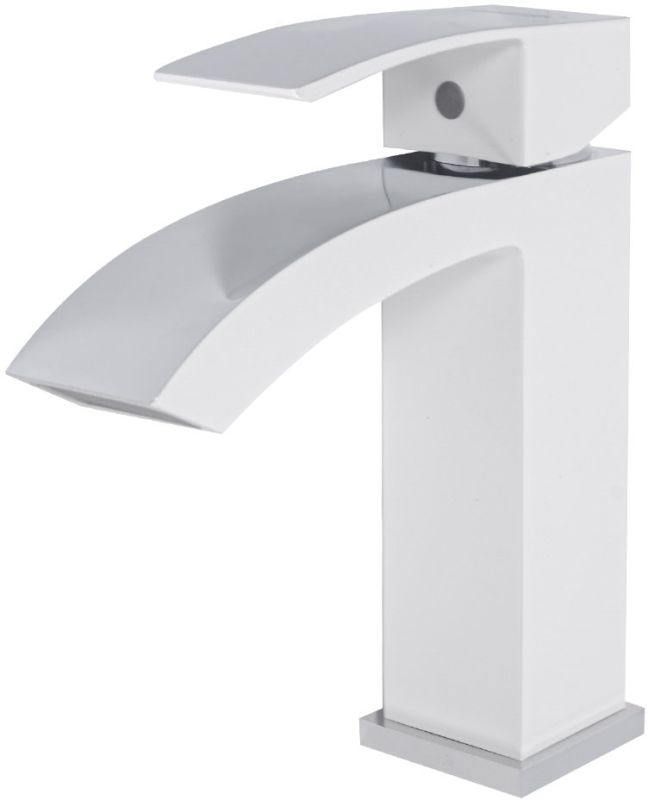 Hansberge CUBITO H1077W Washbasin Mixer White Chrome