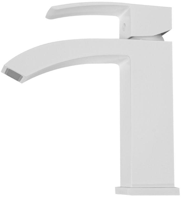 Hansberge CUBITO H1077W Washbasin Mixer White Chrome