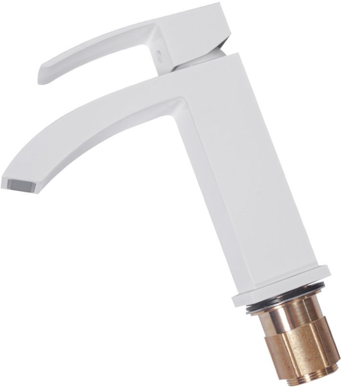 Hansberge CUBITO H1077W Washbasin Mixer White Chrome