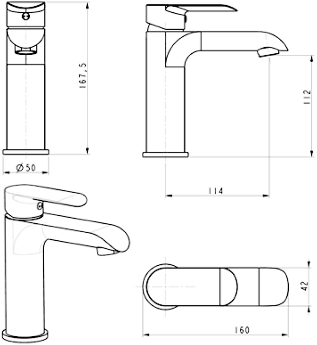 Hansberge OPERA H1033C Washbasin Mixer Chrome