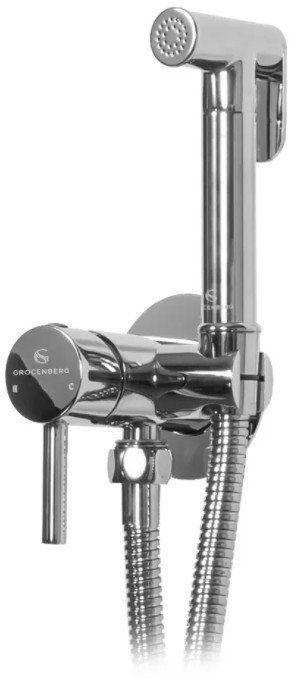 Inline mixer with hygienic shower Grocenberg GB001 Chrome