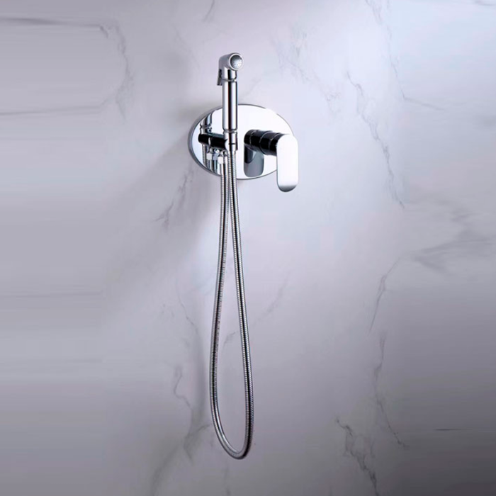 Recessed mixer with hygienic shower Grocenberg GB003 Chrome