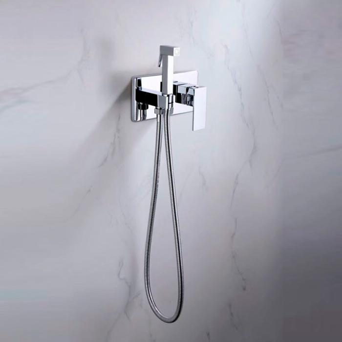 Recessed mixer with hygienic shower Grocenberg GB004 Chrome