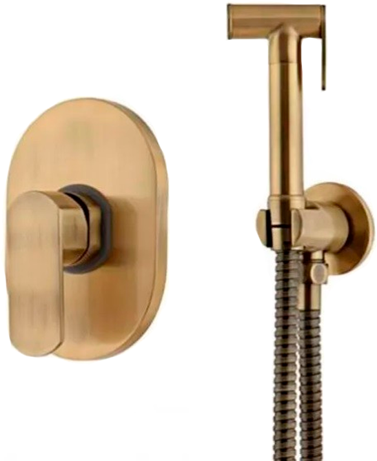 Inline mixer with hygienic shower Grocenberg GB1002 Bronze