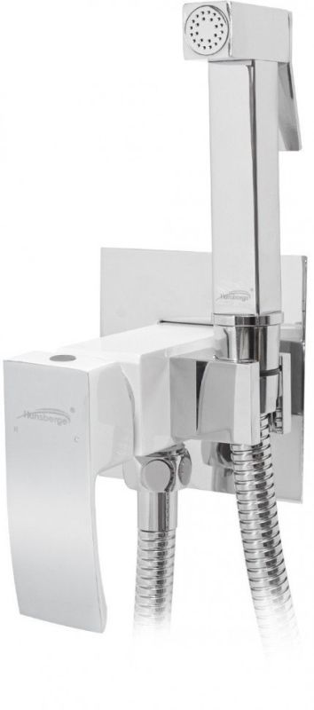 Faucet with hygienic shower Hansberge CUBITO H3077 White Chrome