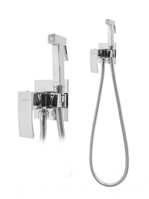 Faucet with hygienic shower Hansberge CUBITO H3077 Chrome