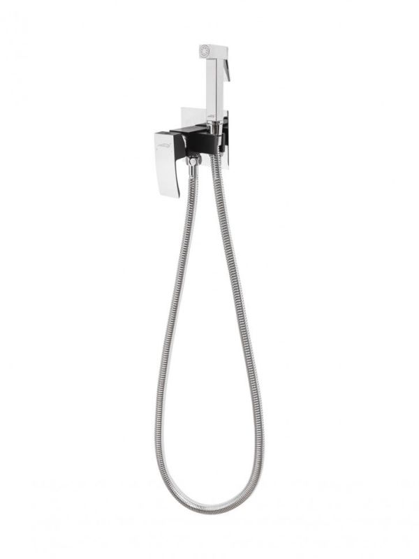 Hansberge CUBITO H3077 Recessed mixer with hygienic shower Hansberge CUBITO H3077 Black chrome