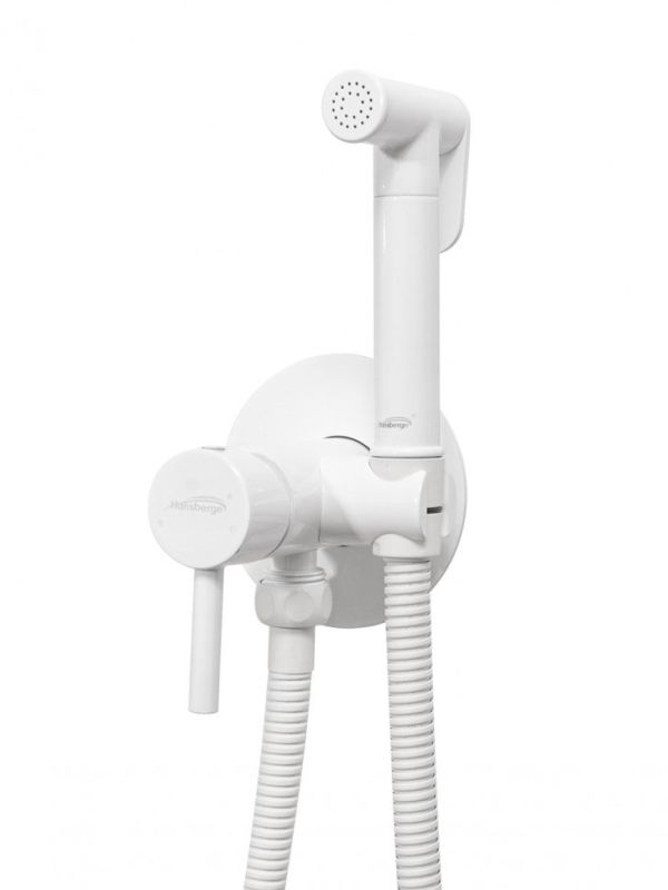 Inline mixer with hygienic shower Hansberge NORDIC H3099 White