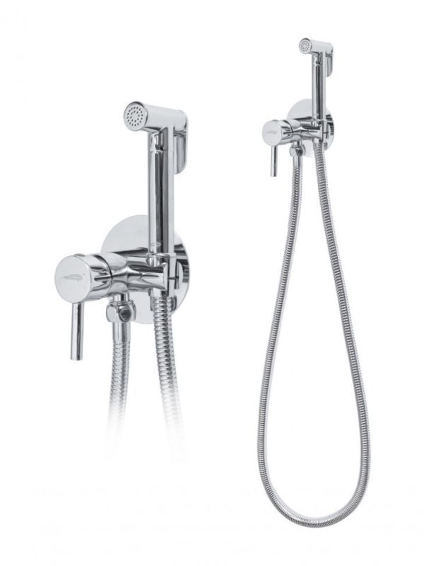 Inline mixer with hygienic shower Hansberge NORDIC H3099 Chrome