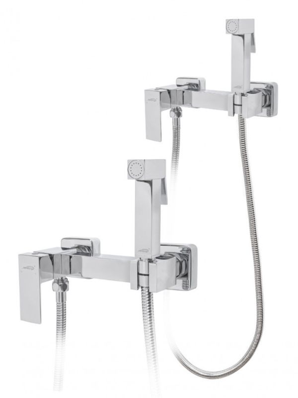 Shower mixer with hygienic set Hansberge CUBITO H0077 Chrome