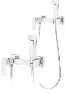 Shower mixer with hygienic set Hansberge CUBITO H0077WW White