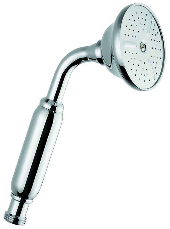 Emmevi, round single-mode hand shower head in brass (for 110OATC set), white-gold color