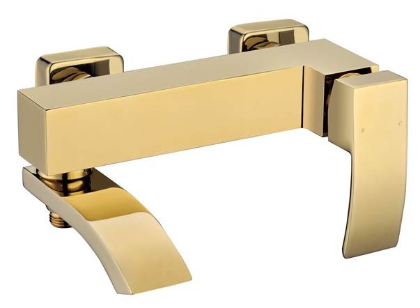 Bathtub mixer with hand shower Grocenberg GB8007 Matte Gold