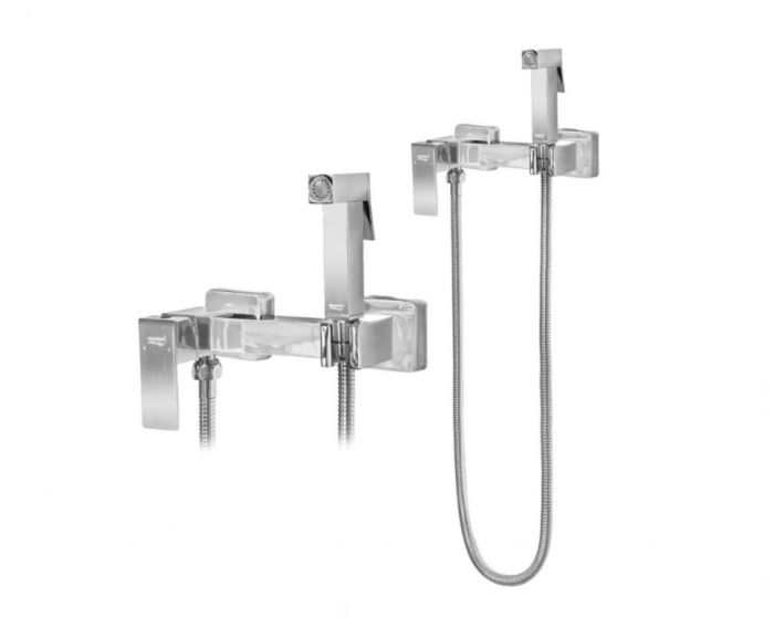 Outdoor mixer, Wall mounted hygienic shower Grocenberg GB101N Chrome 1