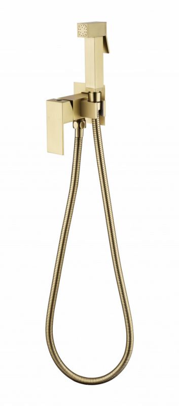 Recessed mixer with hygienic shower Grocenberg GB002MG Matte Gold