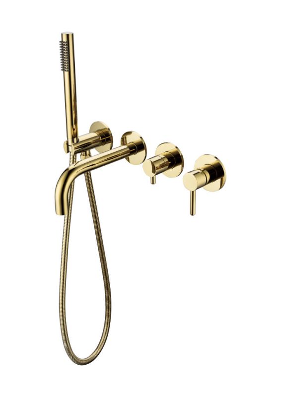 Bathtub mixer with hand shower Grocenberg GB5070GO Gold