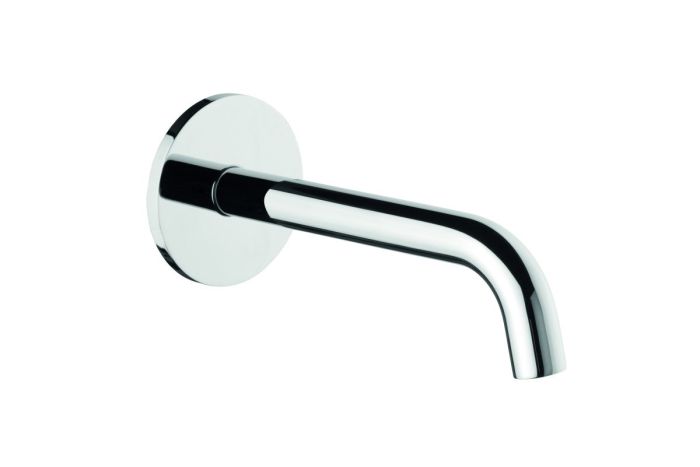 Emmevi, round spout for in-wall mixer 20 cm, brushed nickel color