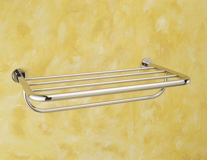 Sanibano, rounded towel shelf, chrome color