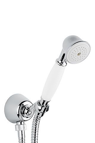 Emmevi, hand shower set 157: 150cm brass hose (C02706A), single mode shower head, chrome color