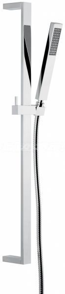 Emmevi, shower set: rod, shower head, hose. C02651, color chrome