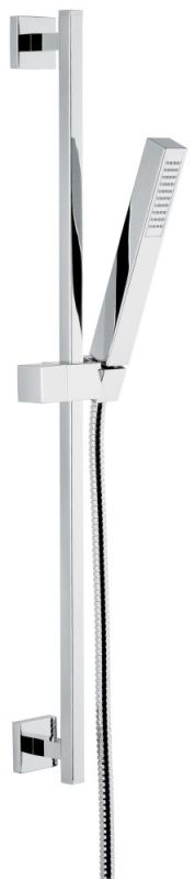 Emmevi, shower set: shower rod, shower head, hose. C02667, chrome color