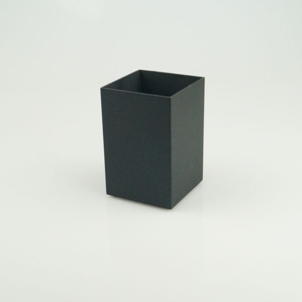 Surya Metall, square metal cup 6x6x9 cm, color matte black