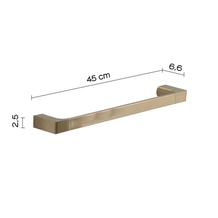 Gedy Pirenei, towel holder, length 45 cm, color matte gold (PVD)