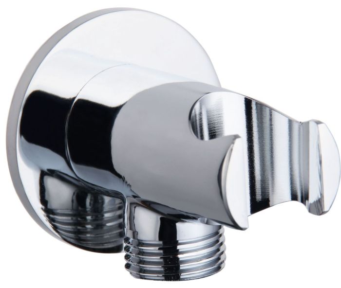 AQG, round RCT hand shower arm with integrated drain, chrome color