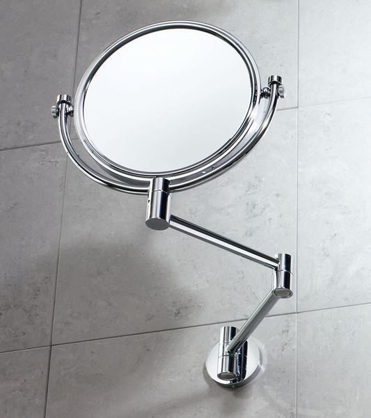 Gedy Michel, wall-mounted round cosmetic mirror (2x), chrome color