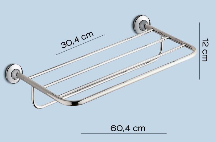 Gedy, towel rack (60,4x30,4x12), chrome color