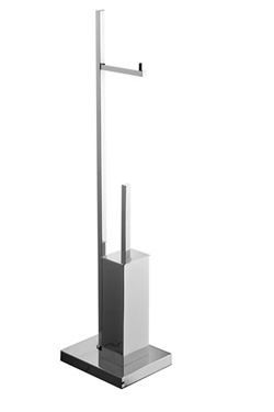 Surya Metall, square-shaped stand h75 cm: metal paper holder/ruff, matte black color