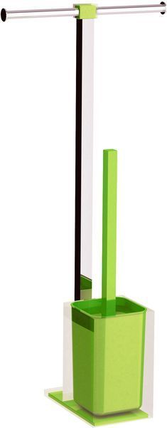 Gedy Rainbow, stand: double paper holder/plastic ruff, color chrome - green