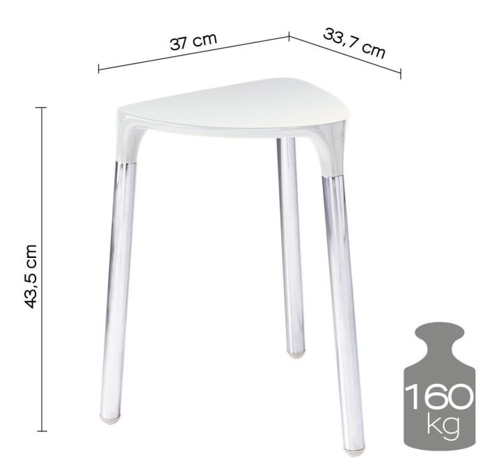 Gedy Yannis, chair, color chrome - white plastic