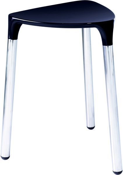 Gedu Yannis, chair, color chrome - black plastic