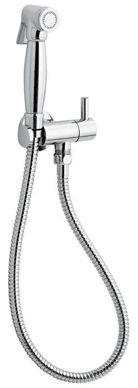 Emmevi, round hygienic shower set with cold water shut-off valve (without mixer tap), bronze color