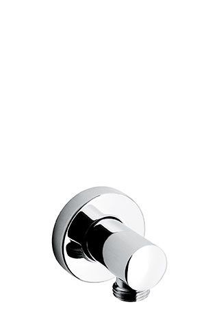 Emmevi, modern 1/2 MM wall outlet, brass, brushed nickel color