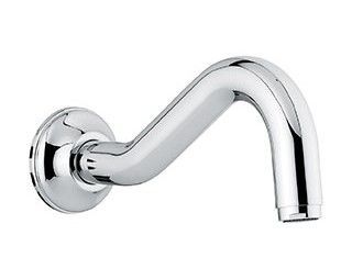 Emmevi, curved spout for in-wall mixer, chrome color