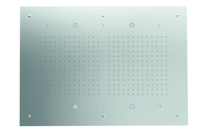 Graffio Kings, rectangular shower head 70x50 cm with 7 colored LED light, 2 modes: rain and 6 sprays, chrome color