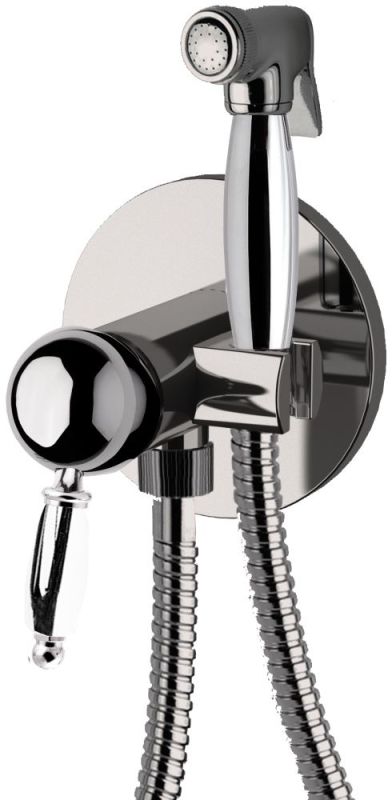 Daniel Retro, hygienic shower with mixer tap for cold/potable water, gold color