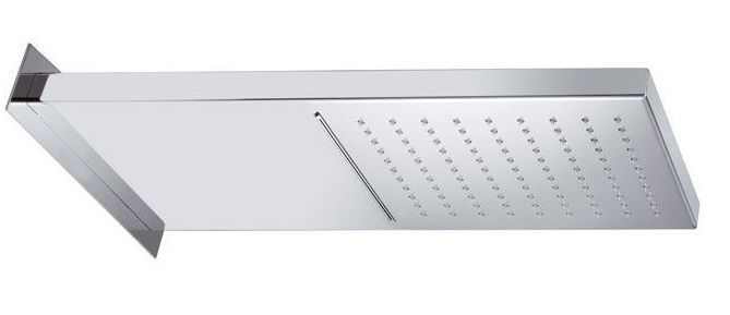 Daniel, cantilever shower head 50x20 cm, 2 modes: rain and cascade, color chrome