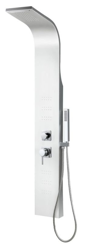 AQG RIO , multifunctional shower panel without thermostat for 4 modes, stainless steel color