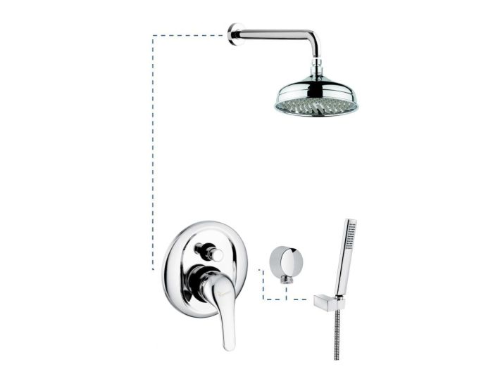 Emmevi Winny, shower set 950CR, chrome color