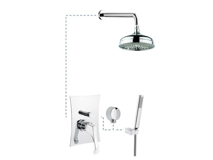 Emmevi Ares, shower set 760CR, color chrome