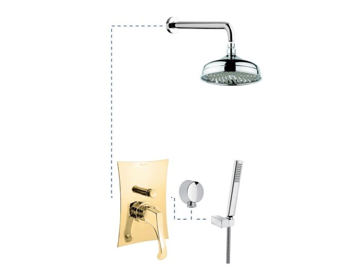 Emmevi Ares, shower set 760OR, gold color